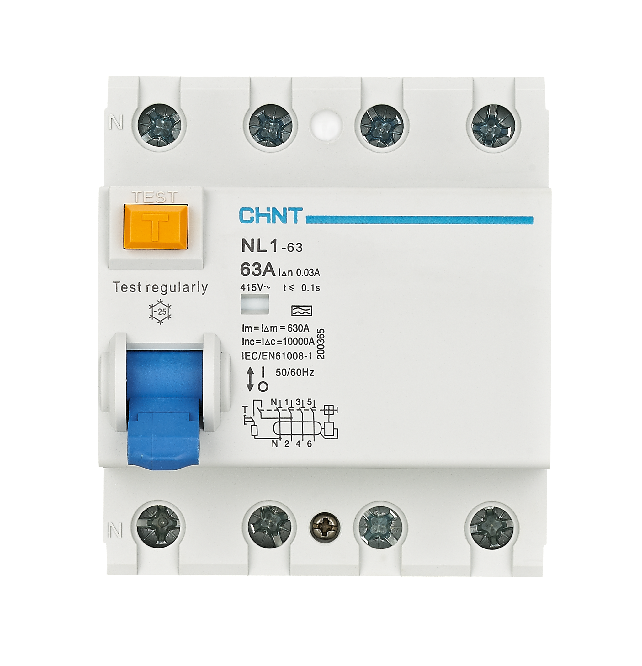 NL1 Residual Current  Operated Circuit Breaker  without over-current  protection (Magnetic)